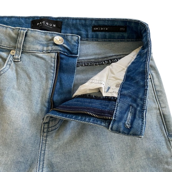 PACSUN Active Stretch Slim Light Wash Jeans Size 29 x 32 - Picture 7 of 13